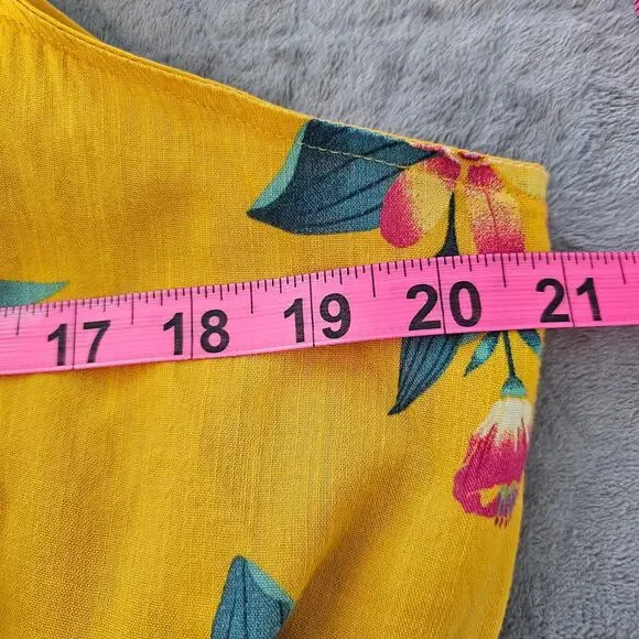 Old navy cami Tie-Belt Ruffle-Trim Midi Dress sz L - Picture 6 of 7